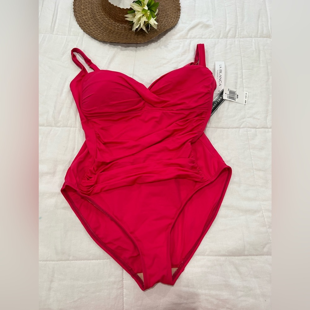 La Blanca push up One piece Swimsuit NWT